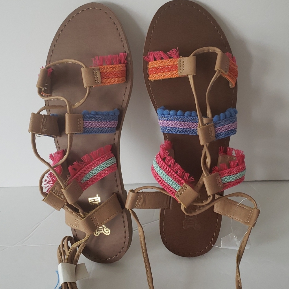 Brash Gladiator laceup colorful sandals